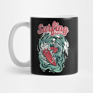 Surfing bone illustration Mug